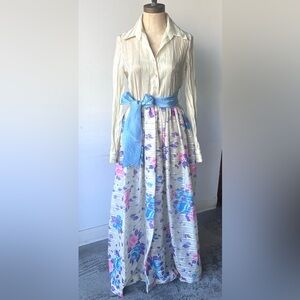 Vintage Dalani II 1960/1970’s vintage floral organza maxi dress size small